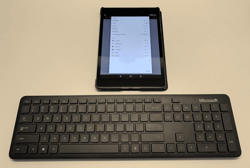Android tablet with keyboard - Keyboard access