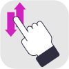 One finger swipe down then up - Gesture