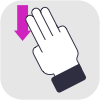 Three finger swipe down - Gesture