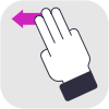 Three finger swipe left - Gesture