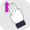 Three finger swipe up - Gesture