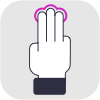 Three finger tap - Gesture