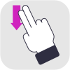 Two finger swipe down - Gesture