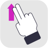 Two finger swipe up - Gesture