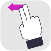 Two finger swipe left - Gesture