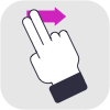 Two finger swipe right - Gesture